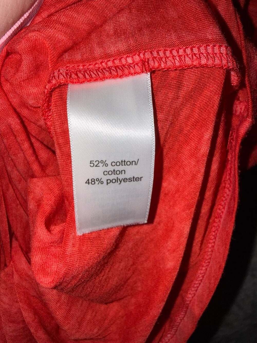 Maurices 24/7 Lace-Up V-Neck T-Shirt Red Gray Striped Sleeve XL - Picture 3 of 4